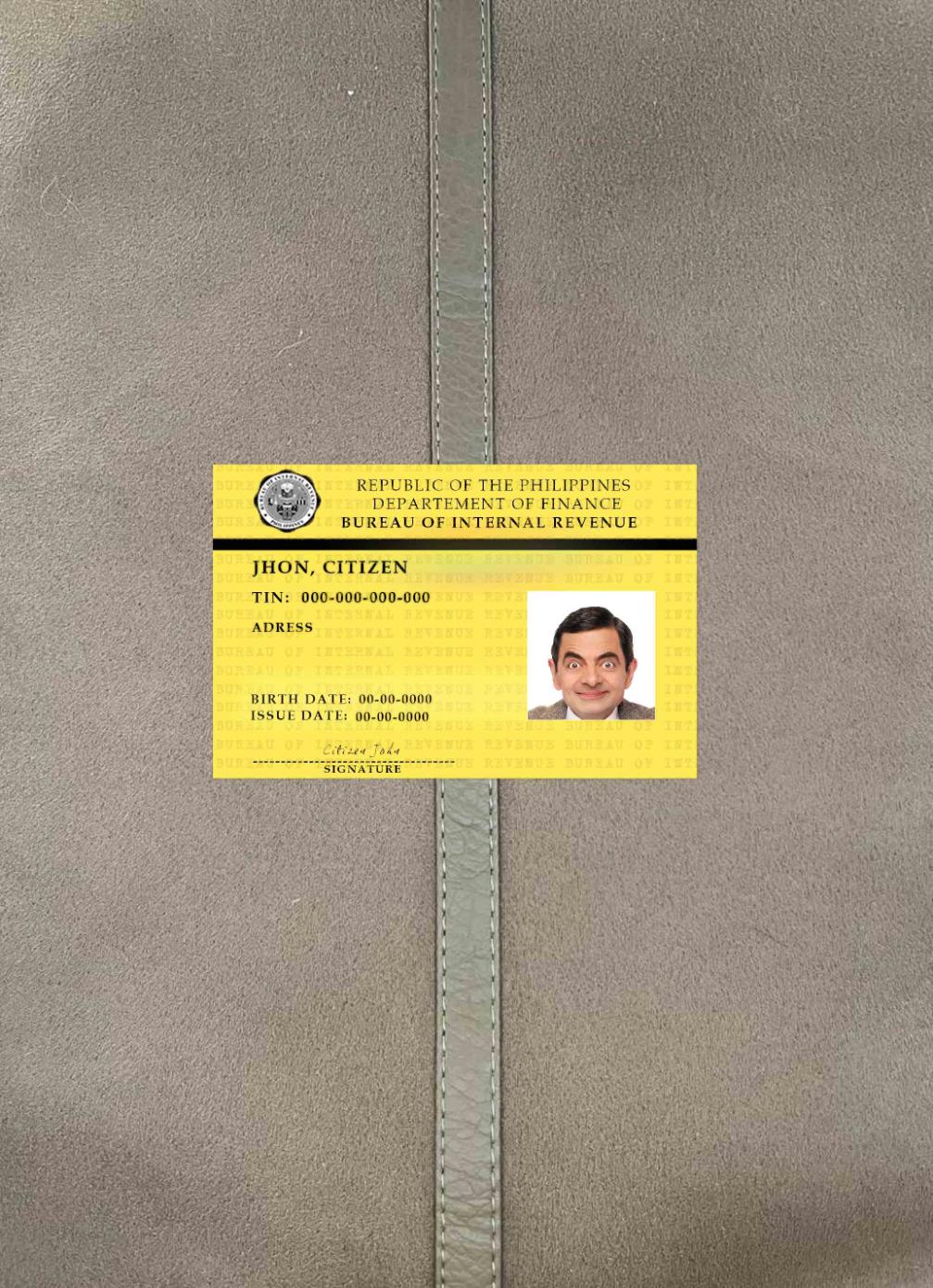 Download Philippines bureau of internal revenue photolook FRONT Photoshop template